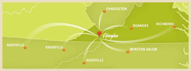 Abingdon locator map