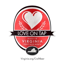 August is Virginia Craft Beer Month logo.